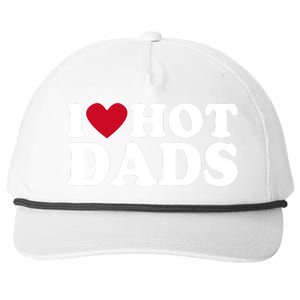 Funny I Heart Love Hot Dads Snapback Five-Panel Rope Hat