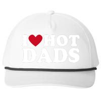 Funny I Heart Love Hot Dads Snapback Five-Panel Rope Hat