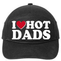 Funny I Heart Love Hot Dads 7-Panel Snapback Hat