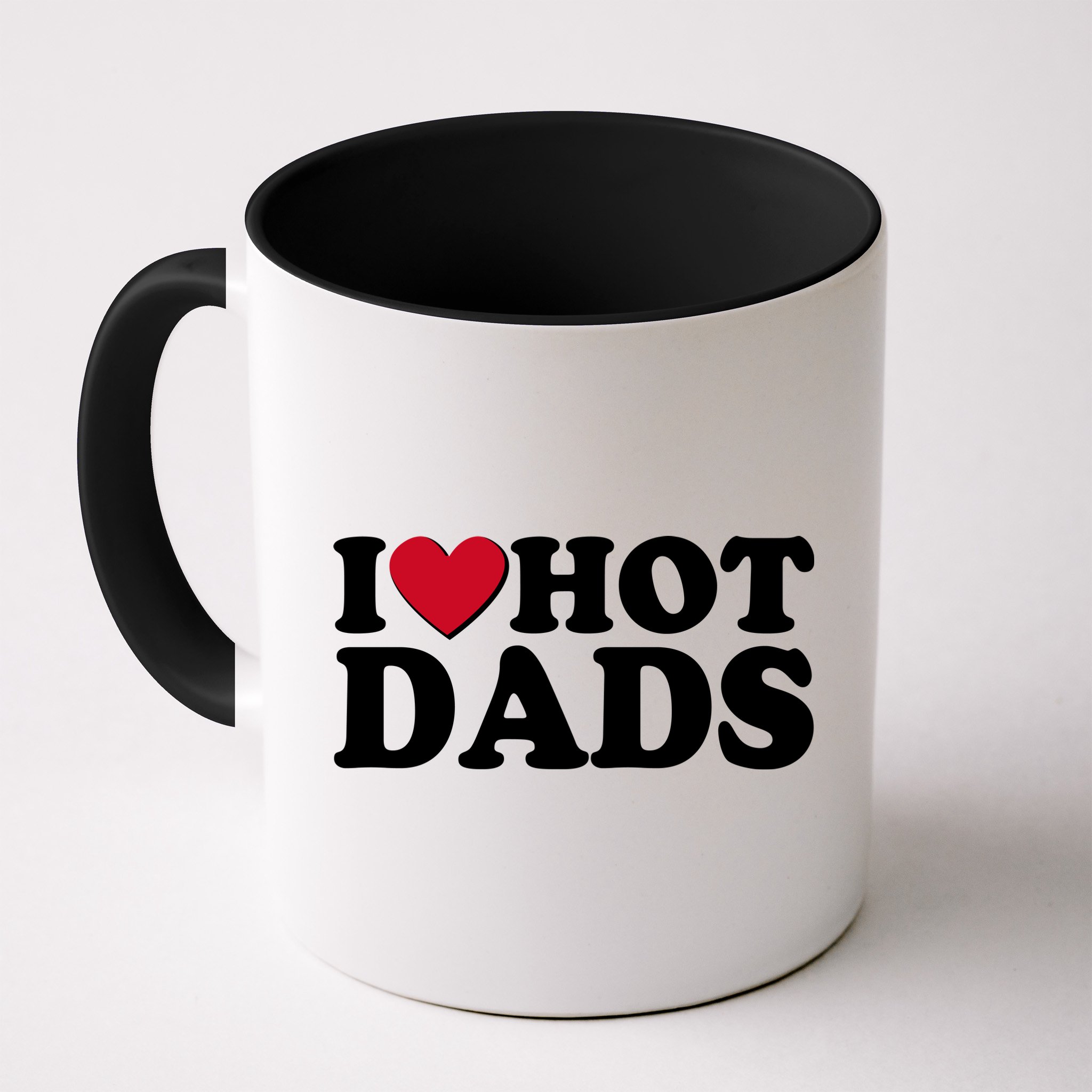 Funny I Heart Love Hot Dads Mug