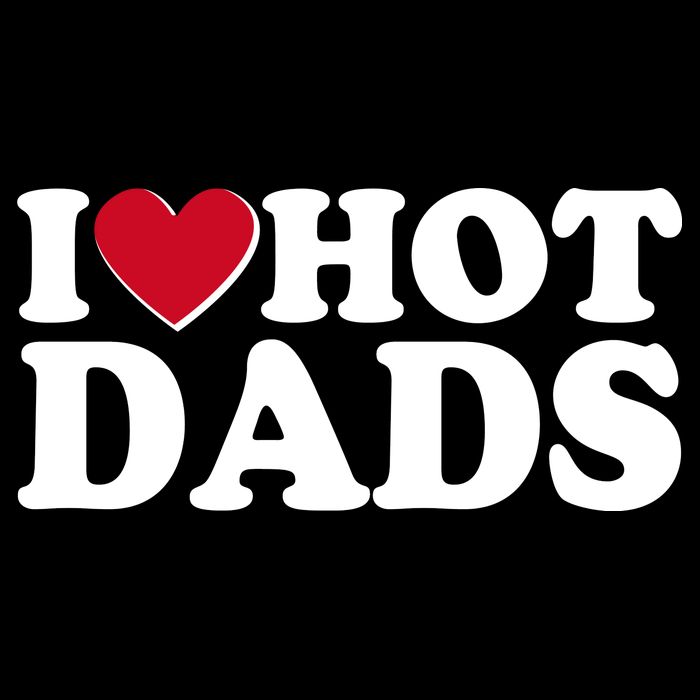 Funny I Heart Love Hot Dads Drawstring Bag