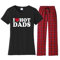 Funny I Heart Love Hot Dads Women's Flannel Pajama Set