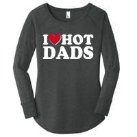 Funny I Heart Love Hot Dads Women's Perfect Tri Tunic Long Sleeve Shirt