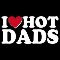 Funny I Heart Love Hot Dads Baby Bodysuit