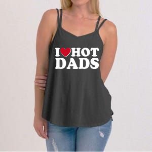 Funny I Heart Love Hot Dads Women's Strappy Tank