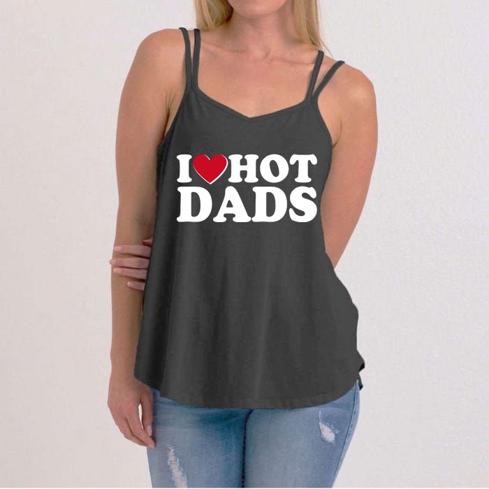 Funny I Heart Love Hot Dads Women's Strappy Tank