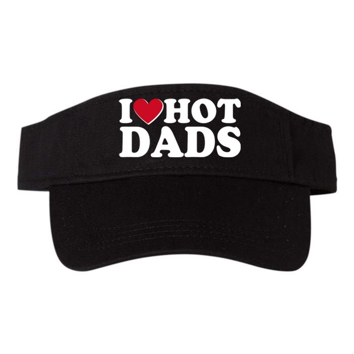 Funny I Heart Love Hot Dads Valucap Bio-Washed Visor