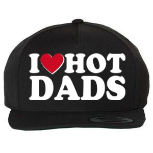 Funny I Heart Love Hot Dads Wool Snapback Cap