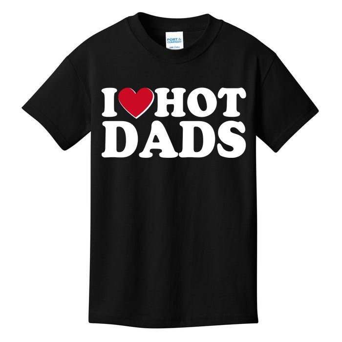 Funny I Heart Love Hot Dads Kids T-Shirt