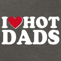 Funny I Heart Love Hot Dads Cotton Canvas Backpack