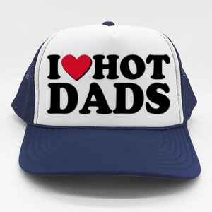 Funny I Heart Love Hot Dads Trucker Hat