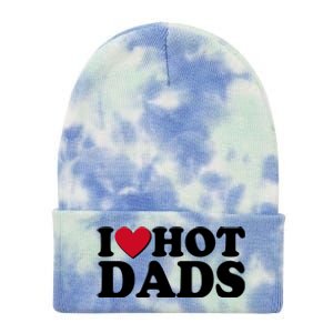 Funny I Heart Love Hot Dads Tie Dye 12in Knit Beanie