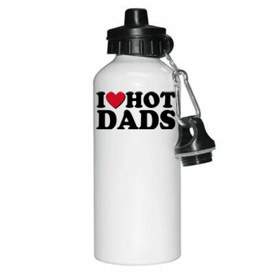 Funny I Heart Love Hot Dads Aluminum Water Bottle