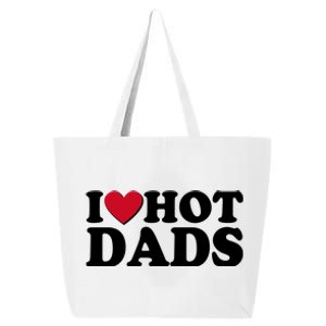 Funny I Heart Love Hot Dads 25L Jumbo Tote