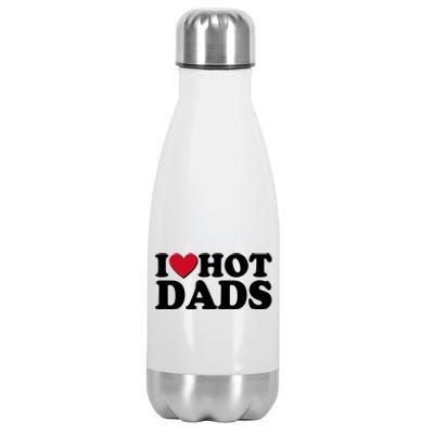 Funny I Heart Love Hot Dads Stainless Steel Insulated Water Bottle