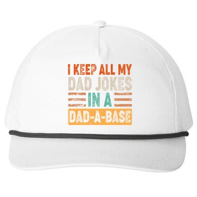 Funny I Keep All Of My Dad Jokes In A Dad-A-Base Snapback Five-Panel Rope Hat