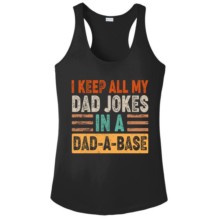 Funny I Keep All Of My Dad Jokes In A Dad-A-Base Ladies PosiCharge Competitor Racerback Tank