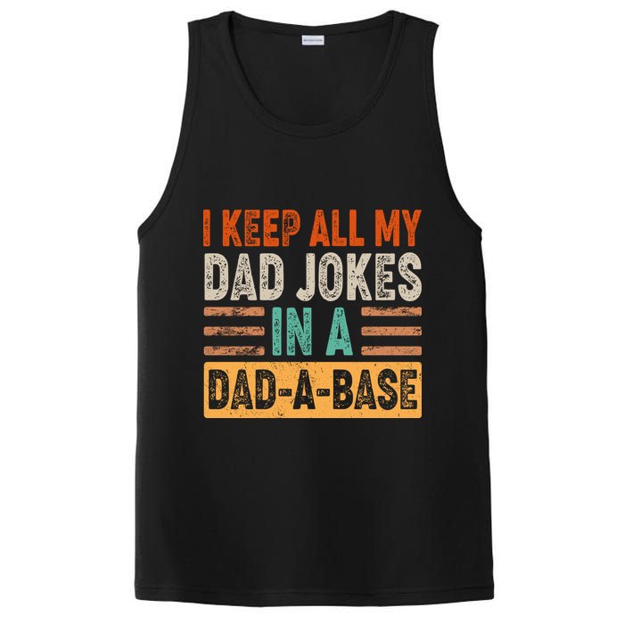 Funny I Keep All Of My Dad Jokes In A Dad-A-Base PosiCharge Competitor Tank