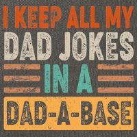 Funny I Keep All Of My Dad Jokes In A Dad-A-Base Cotton Canvas Backpack