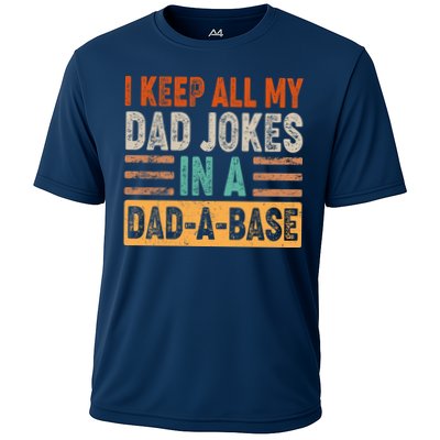 Funny I Keep All Of My Dad Jokes In A Dad-A-Base Performance Shirt