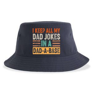 Funny I Keep All Of My Dad Jokes In A Dad-A-Base Sustainable Bucket Hat