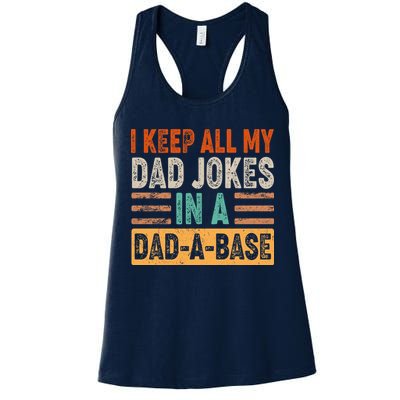 Funny I Keep All Of My Dad Jokes In A Dad-A-Base Womens Tank Top