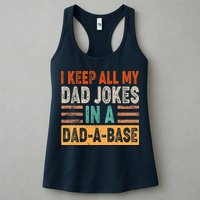 Funny I Keep All Of My Dad Jokes In A Dad-A-Base Womens Tank Top