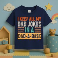 Funny I Keep All Of My Dad Jokes In A Dad-A-Base Toddler T-Shirt
