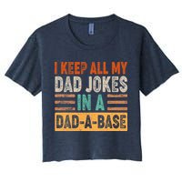 Funny I Keep All Of My Dad Jokes In A Dad-A-Base Crop Top