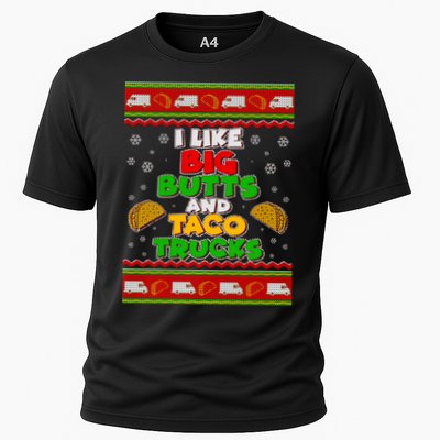 Funny I Like Big Butts and Tacos Trucks Ugly Christmas Performance Shirt