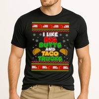 Funny I Like Big Butts and Tacos Trucks Ugly Christmas Cooling Performance Crew T-Shirt