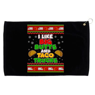 Funny I Like Big Butts and Tacos Trucks Ugly Christmas Grommeted Golf Towel