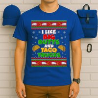 Funny I Like Big Butts and Tacos Trucks Ugly Christmas T-Shirt
