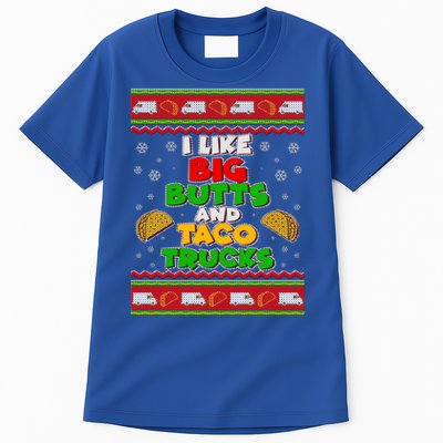 Funny I Like Big Butts and Tacos Trucks Ugly Christmas Tall T-Shirt