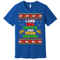 Funny I Like Big Butts and Tacos Trucks Ugly Christmas Premium T-Shirt