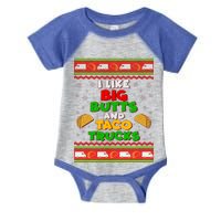 Funny I Like Big Butts and Tacos Trucks Ugly Christmas Infant Baby Jersey Bodysuit