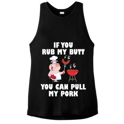 Funny I Like Butt Rubbed And My Pork Pulled Ladies PosiCharge Tri-Blend Wicking Tank