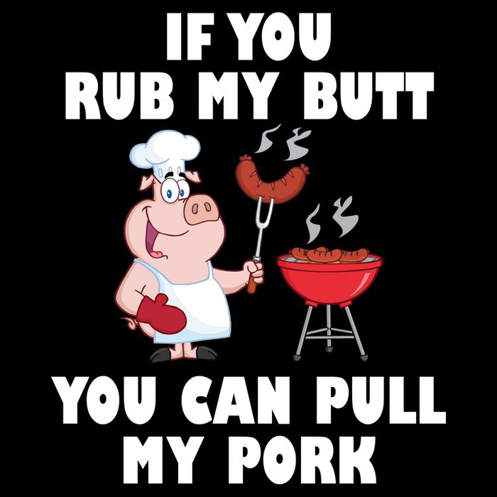 Funny I Like Butt Rubbed And My Pork Pulled Cropped Pullover Crew