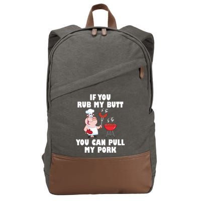 Funny I Like Butt Rubbed And My Pork Pulled Cotton Canvas Backpack