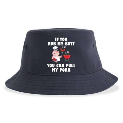 Funny I Like Butt Rubbed And My Pork Pulled Sustainable Bucket Hat