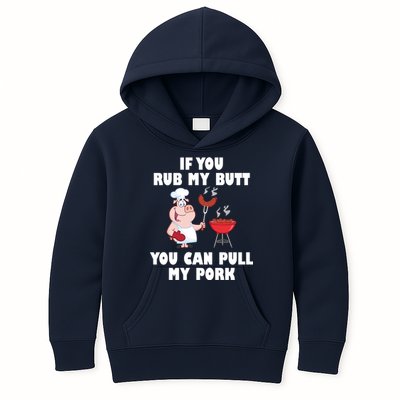 Funny I Like Butt Rubbed And My Pork Pulled Kids Hoodie