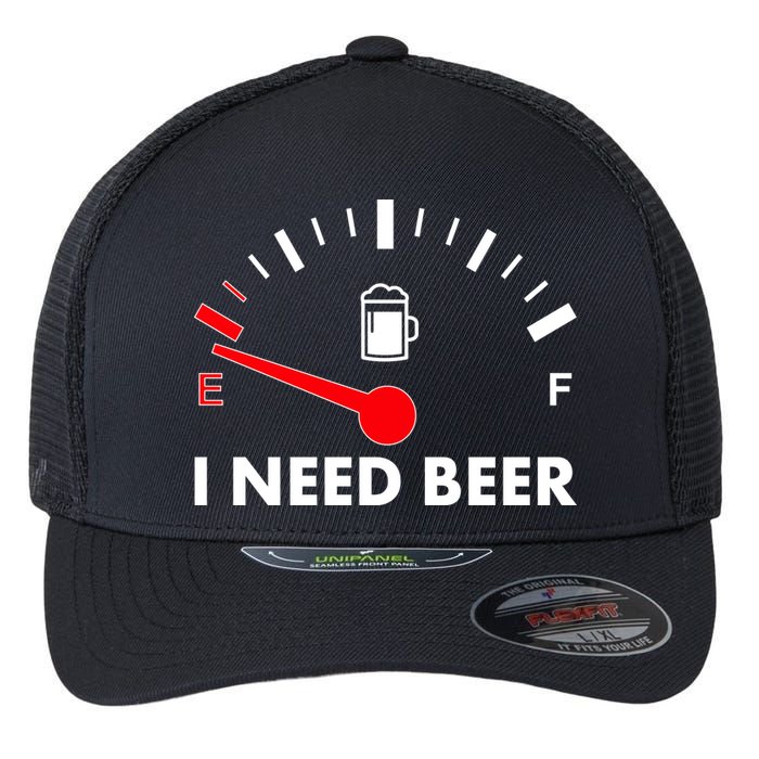 Funny I Need Beer Gas Meter  Flexfit Unipanel Trucker Cap