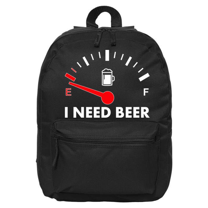 Funny I Need Beer Gas Meter  16 in Basic Backpack