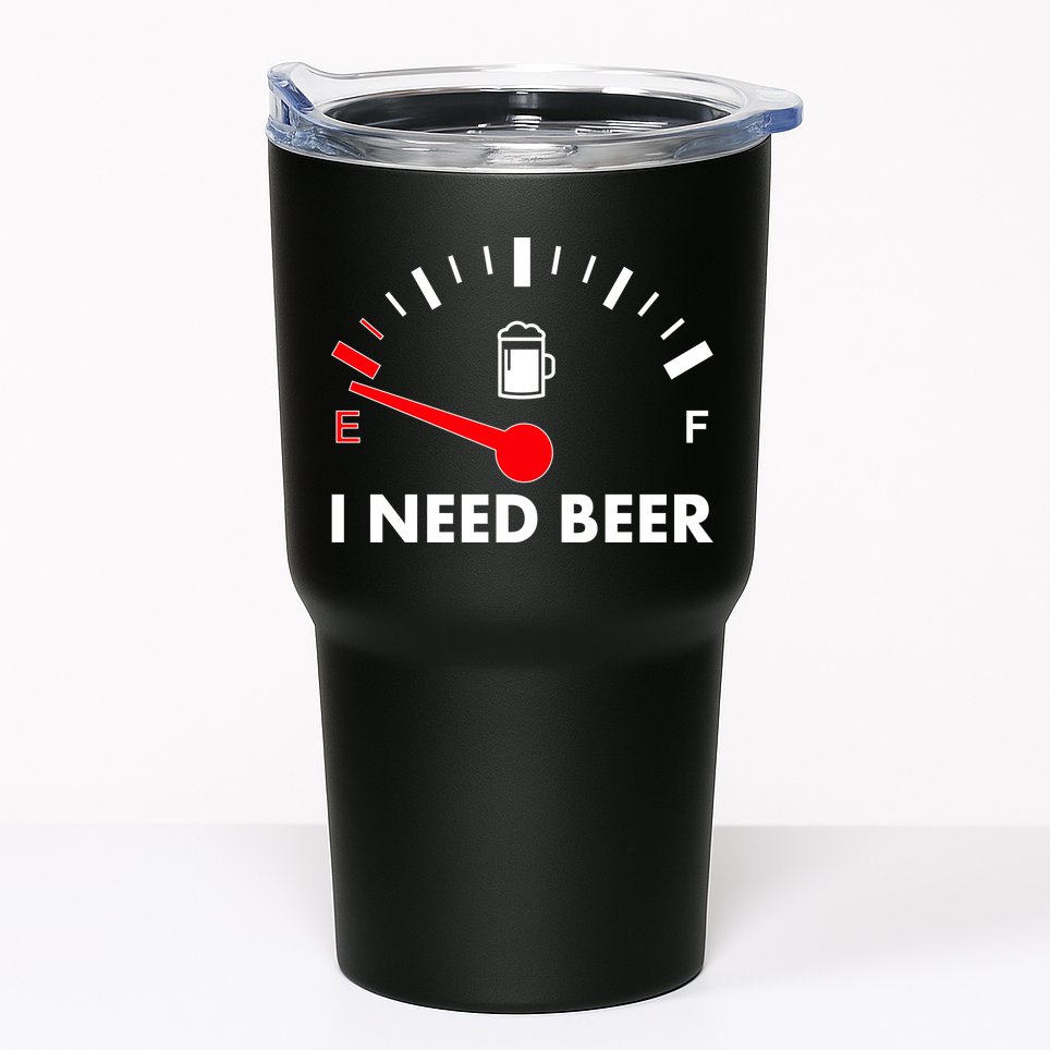 Funny I Need Beer Gas Meter  Tumbler