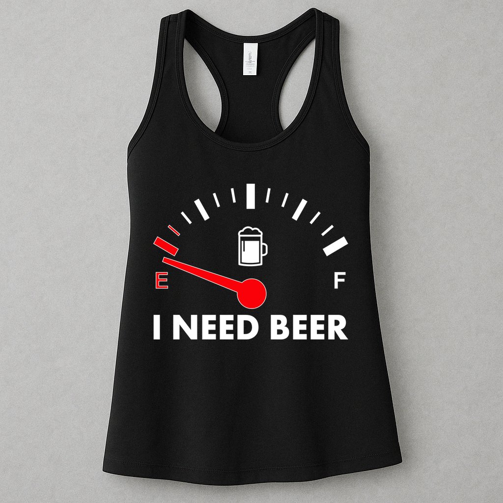 Funny I Need Beer Gas Meter  Womens Tank Top