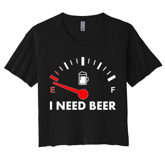 Funny I Need Beer Gas Meter  Crop Top