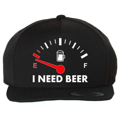 Funny I Need Beer Gas Meter  Wool Snapback Cap