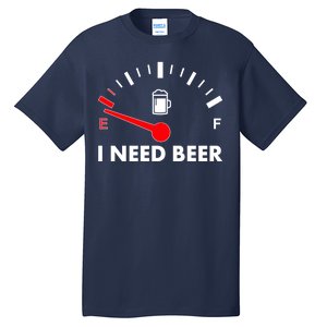 Funny I Need Beer Gas Meter  Tall T-Shirt