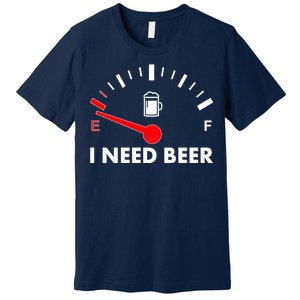 Funny I Need Beer Gas Meter  Premium T-Shirt