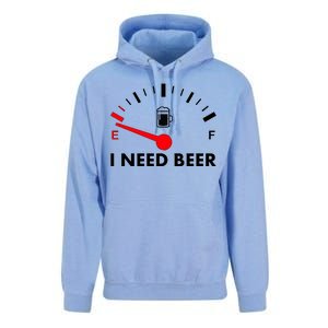 Funny I Need Beer Gas Meter  Unisex Surf Hoodie